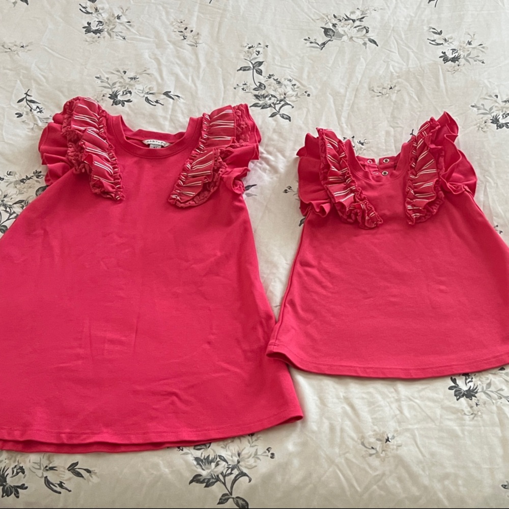 Habitual Red Matching Dresses 12M & 4T